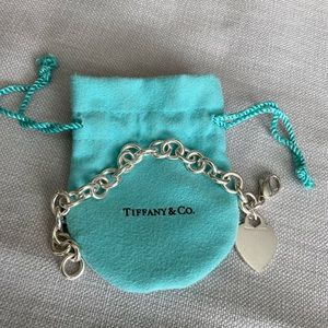 Tiffany & Co Link Chain Heart Bracelet